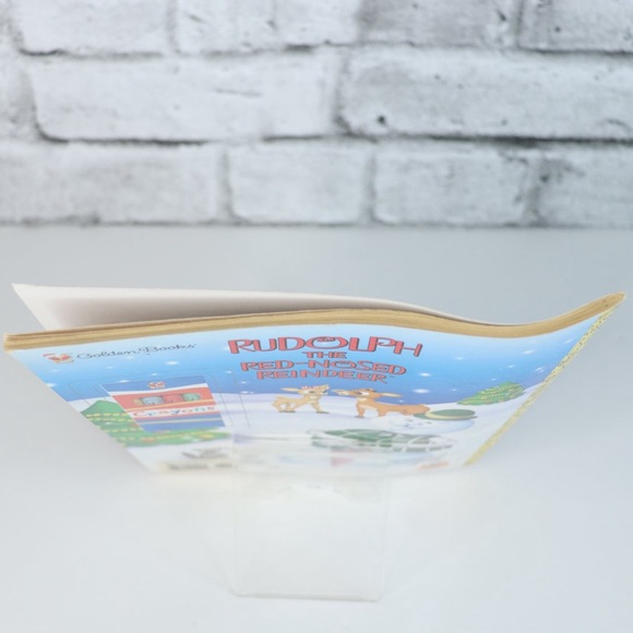 2002 Golden Books Rare Rudolph The Red Nose Reindeer Colouring Book with Crayons - Picture 7 of 10